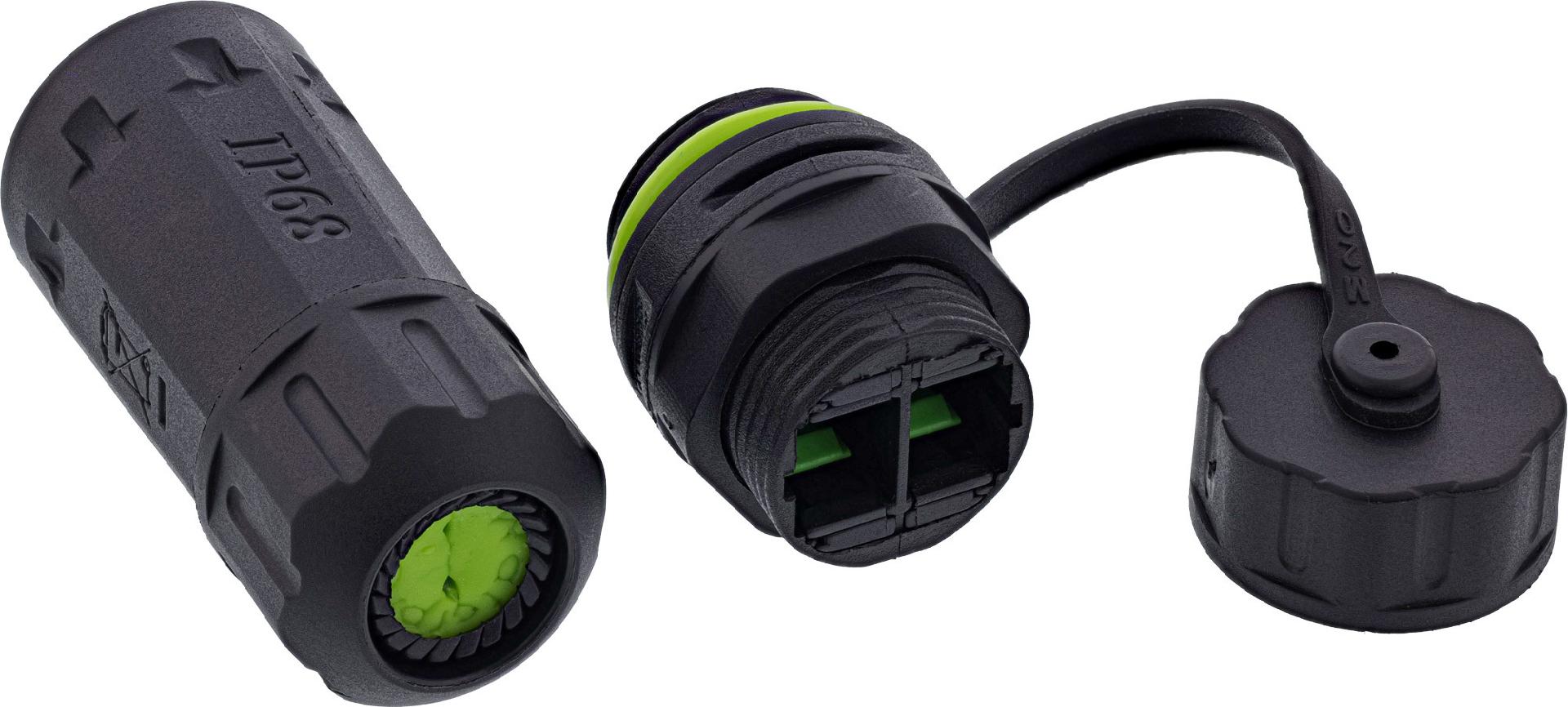 InLine LWL-Kabelkupplung SC kurz IP68 2x2 SC Buchse M20 (69927G)