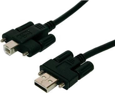 EXSYS EX-K1552V USB-Kabel 2 m USB A USB B Schwarz