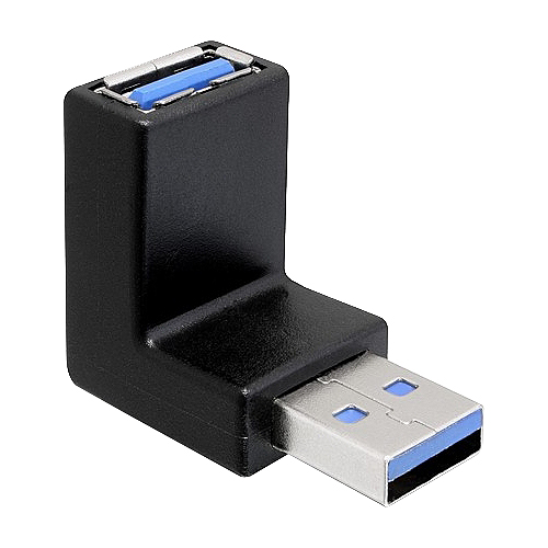 Delock USB 3.0 Adapter USB Typ A Stecker auf Buchse 270° gewinkelt vertikal Schwarz