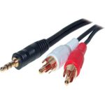 S/CONN maximum connectivity Klinke Cinch Kabel-Klinkenstecker 3,5mm Stereo auf 2 Cinchstecker, vergoldete Kontakte, 1,5m (30832-G)