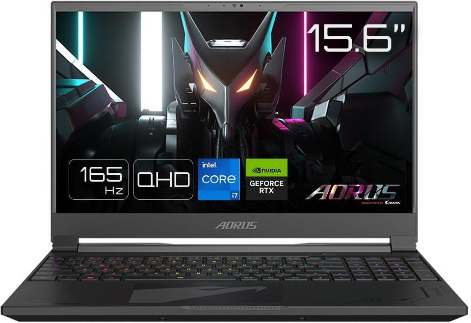 GIGABYTE AORUS 15X ASF-83DE754SH Notebook - 15,6" QHD 165Hz Display, Intel Core i7-13650HX, 16GB RAM, 1TB SSD, NVIDIA GeForce RTX 4070, Windows 11 Home (AORUS 15X ASF-83DE754SH)