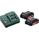 Metabo Basic Set Li-Ion Akku 18V 2x 2Ah Ersatzakku und Ladegerät (685161000)