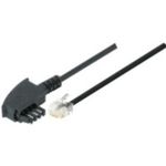 TAE N-Anschlusskabel TAE N St. / RJ11 St. (6P2C), Standardbelegung, schwarz, 3.0 m Zum Anschluss von Faxgeräten, Modems und Anrufbeantwortern an eine TAE-Anschlussdose (177295)