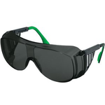 uvex Schweißer-Überbrille 9161, Scheibentönung: grau Schutzbrille, Rahmenfarbe: schwarz/grün, Material: PBT/+PC/ - 1 Stück (9161145)