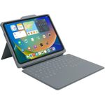 B2Bworkplace Smart Rugged Tastatur-Hülle mit Smart Connector iPad 11" (2025) & 10,9" (2022) grau/transparent QWERTZ