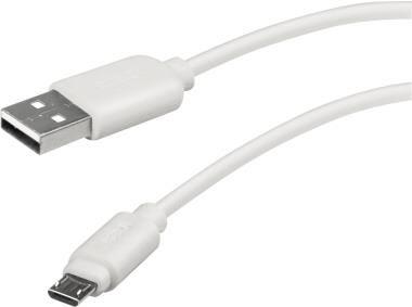 SBS TECABLEMICROW USB Kabel 1 m USB 2.0 Micro-USB B USB A Weiß (TECABLEMICROW)