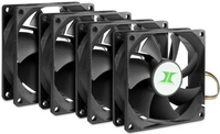 Inter-Tech 88887290 Computer Kühlkomponente Computergehäuse Ventilator 8 cm 4 Stück(e) Schwarz (88887290)