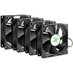 Inter-Tech 88887290 Computer Kühlkomponente Computergehäuse Ventilator 8 cm 4 Stück(e) Schwarz (88887290)