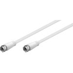Goobay SAT Antennenkabel (class A+, >95 dB), 3x geschirmt, 5 m, Weiß - F-Stecker > F-Stecker (vollständig geschirmt) (58818)