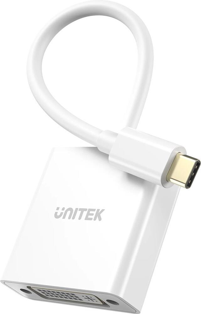 UNITEK ADAPTER USB-C-DVI 1080P@60HZ,BIALY,15CM M/F (V1429A01)