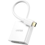 UNITEK ADAPTER USB-C-DVI 1080P@60HZ,BIALY,15CM M/F (V1429A01)