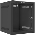 Lanberg Rack Wandschrank 25,40cm (10") 6U/280X310 Glastür schwarz (WF10-2306-10B)