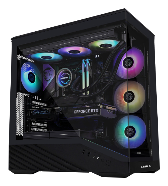 Lian Li Vector V100 Midi-Tower PC-Gehäuse E-ATX Tempered Glass ARGB Schwarz