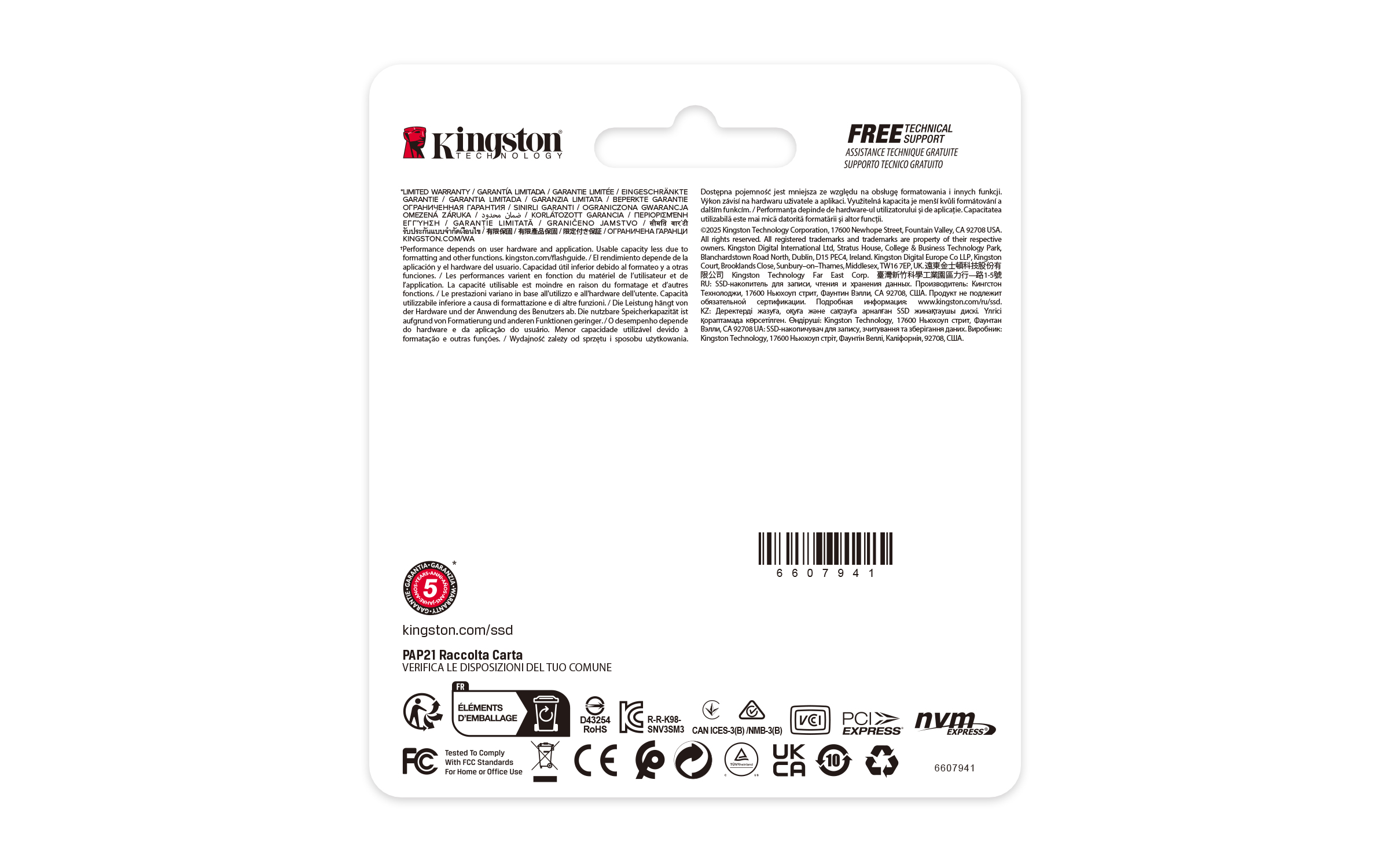 Kingston NV3 SSD 2 TB M.2 2230 PCIe 4.0 x4 NVMe