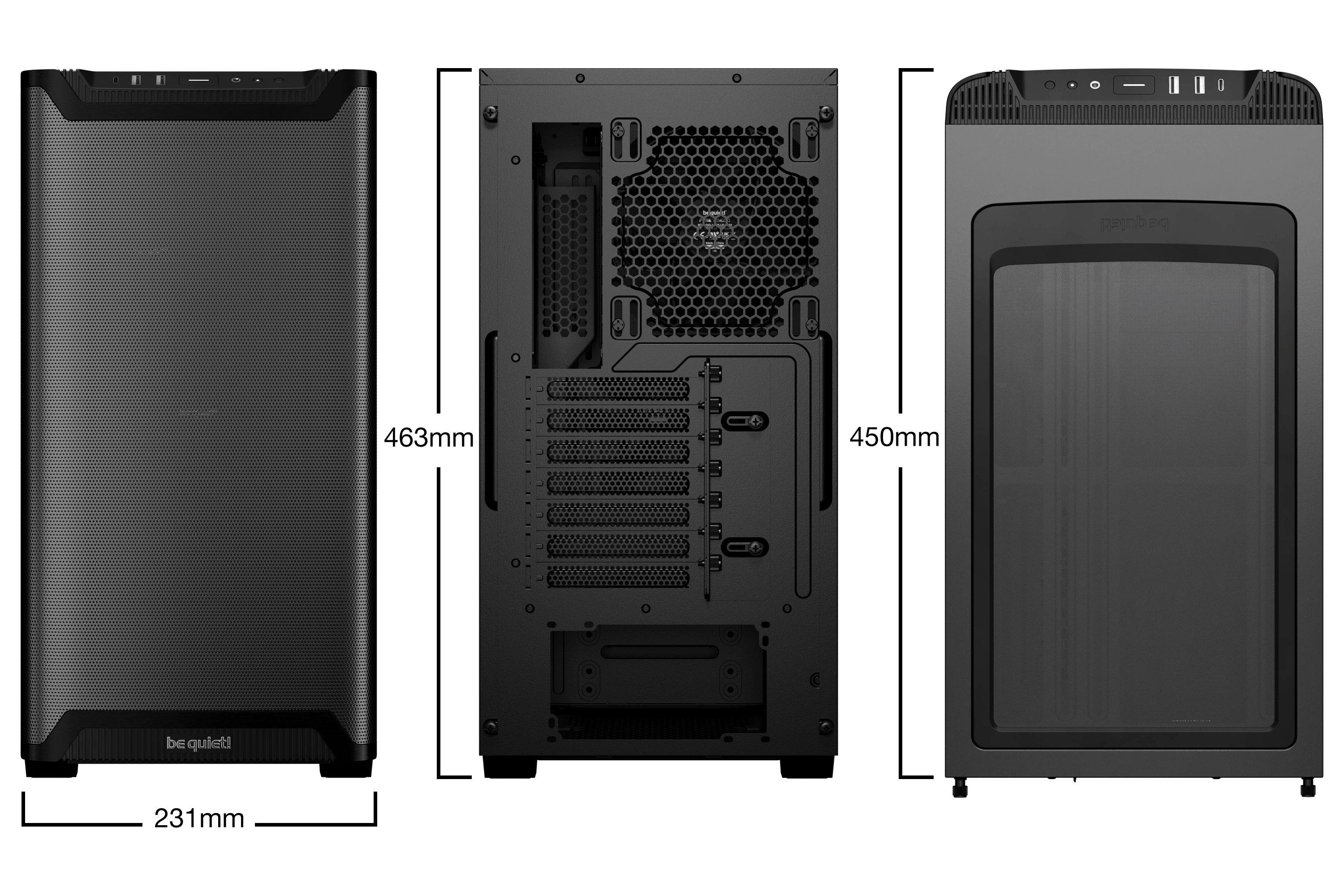 be quiet! Pure Base 501 Airflow Midi-Tower PC-Gehäuse ATX Schwarz
