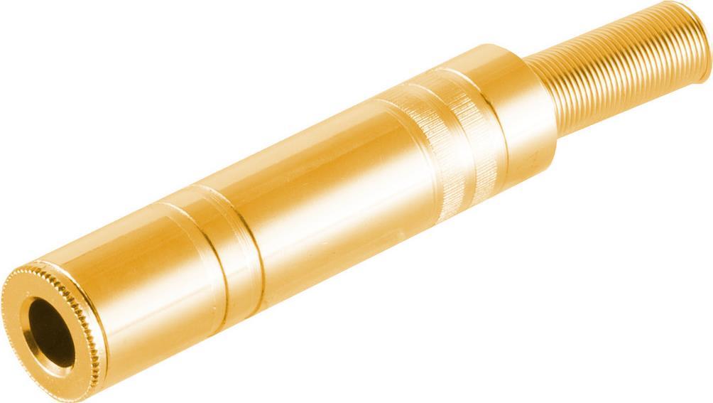 S/CONN maximum connectivity Klinkenkupplung Stereo 6,3mm, Metall, vergoldet (50400-G)