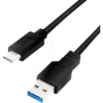 LOGILINK CU0169 - USB-A Stecker auf USB-C Stecker, 1,5m (CU0169)