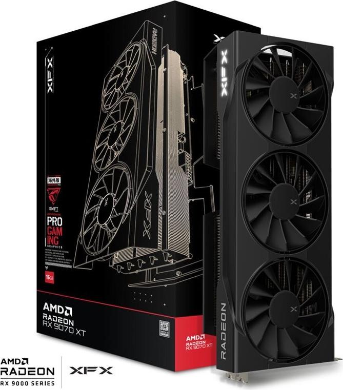 XFX Swift RX-97TSWF3B9 Radeon RX 9070 XT 16 GB GDDR6 Schwarz