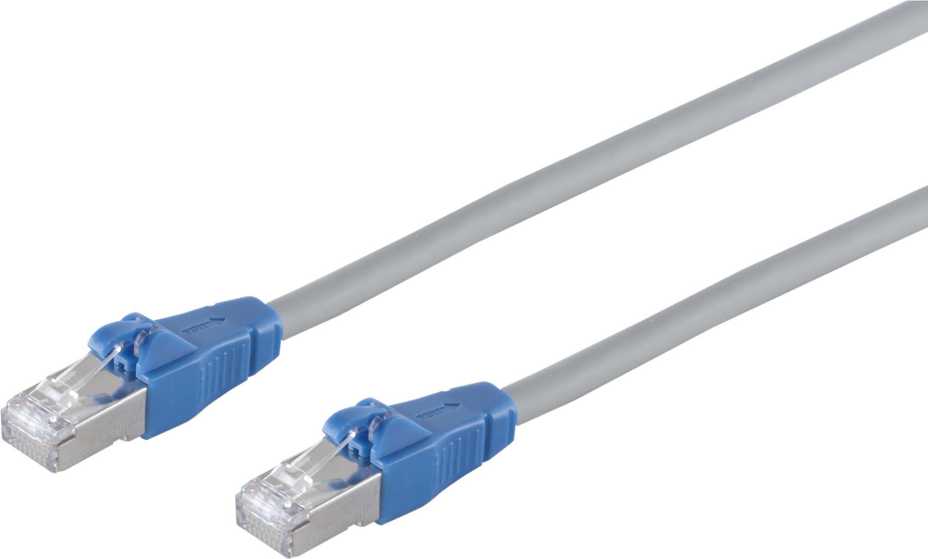 S-CONN S/CONN maximum connectivity Netzwerkkabel-Patchkabel CAT 6a easy pull, grau, 1,5m (08-27150)