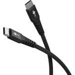 Goobay USB-C™ Supersoftes Textilkabel mit Metallsteckern, 2 m, schwarz (73954)