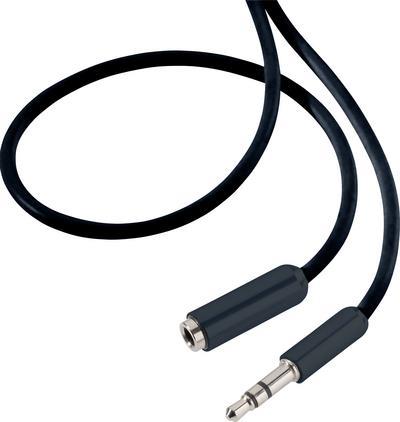 SpeaKa Professional SP-7870472 Klinke Audio Verlängerungskabel [1x Klinkenstecker 3.5 mm - 1x Klinkenbuchse 3.5 mm] 5.00 m Schwarz SuperSoft-Ummantelung (SP-7870472)