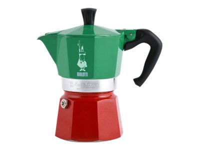 Bialetti Moka Express Italia Espressokocher für 6 Tassen Tricolore