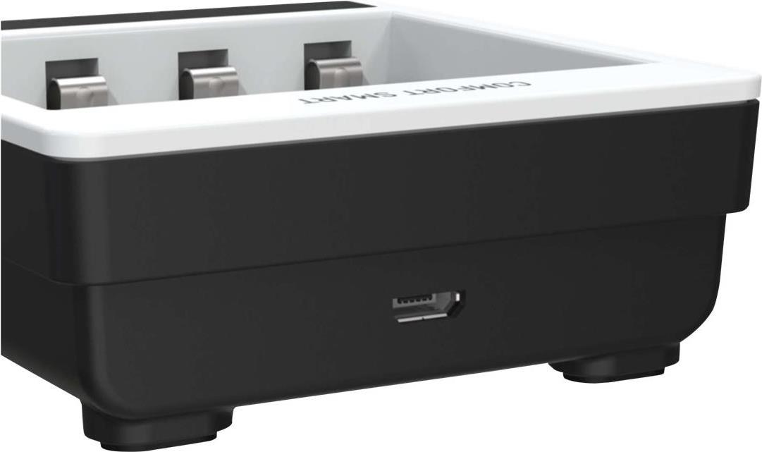 Ansmann ANSMANN Comfort Smart USB-Batterieladegerät Schwarz, Weiß