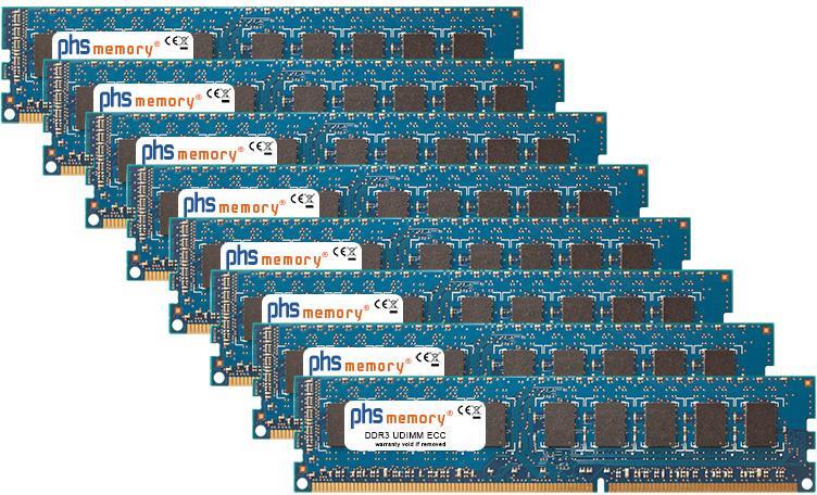 PHS-memory 32GB (8x4GB) Kit RAM Speicher für Apple Mac Pro Eight Core 2.26GHz (Early 2009) DDR3 UDIMM ECC 1333MHz (SP125178)