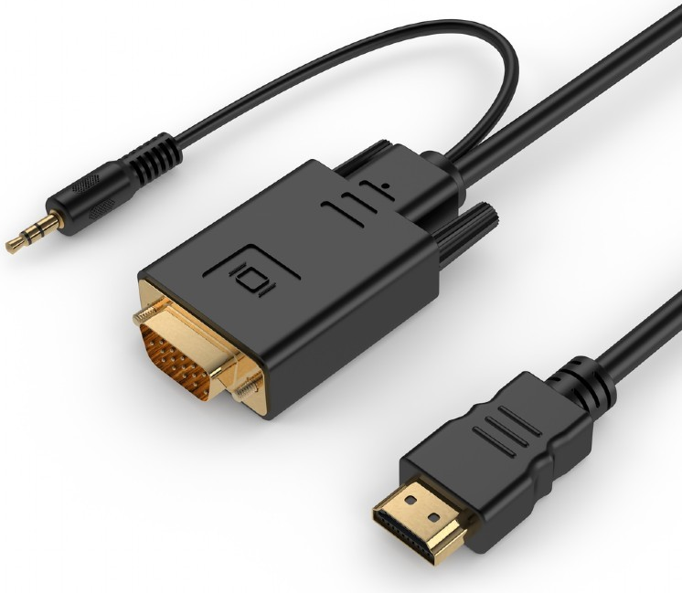 Gembird A-HDMI-VGA-03-6 Videokabel-Adapter 1,8 m HDMI Typ A (Standard) VGA (D-Sub) + 3.5mm Schwarz (A-HDMI-VGA-03-6)