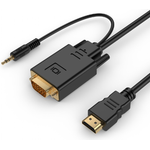 Gembird A-HDMI-VGA-03-6 Videokabel-Adapter 1,8 m HDMI Typ A (Standard) VGA (D-Sub) + 3.5mm Schwarz (A-HDMI-VGA-03-6)