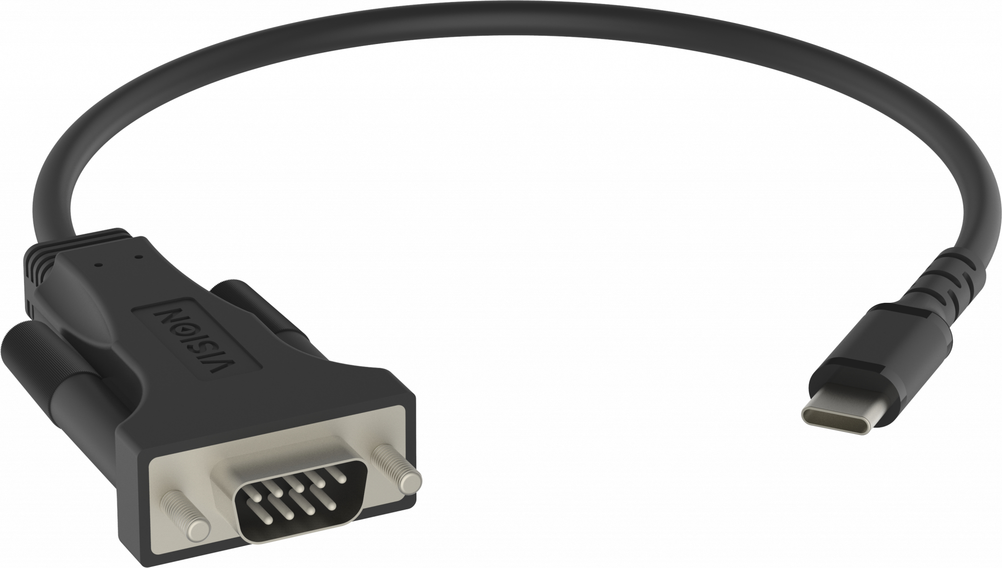 Vision Professional TC-USBCSER/BL Serieller Adapter USB-C zu DB-9 2 m Schwarz