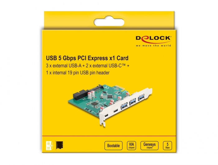 Delock 90109 Schnittstellenadapter PCIe 2.0 5 Gbps Mehrfarbig