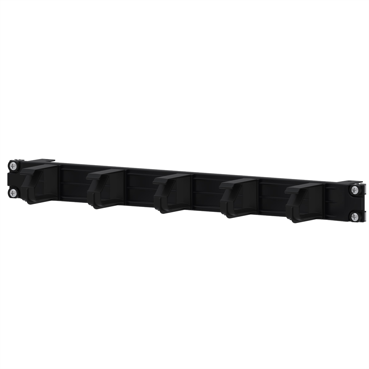 apraNET 21-3145-80 Kabelführungsplatte 1U Schwarz, RAL 9005