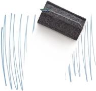 magnetoplan Tafelwischer 1228801 magnetoWipe ecoAware PET-Filz grau (1228801)