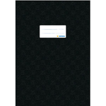 HERMA Heftschoner, DIN A4, aus PP, schwarz gedeckt mit Strukturprägung, mit Beschriftungsetikett - 25 Stück (7449)