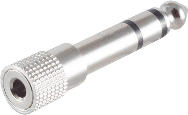 shiverpeaks ®-BASIC-S--Adapter, Klinkenstecker Stereo 6,3mm auf Klinkenkupplung Stereo 3,5mm, Metall (BS57070-M)