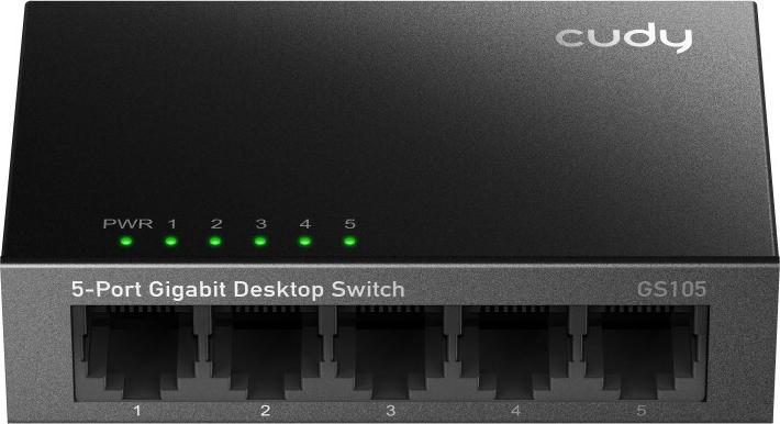 Cudy GS105 Gigabit Ethernet Switch 5 Ports Schwarz