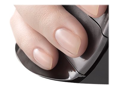 Evoluent VerticalMouse D Medium Ergonomische Vertikalmaus Laser 6 Tasten Kabelgebunden USB Schwarz, Grau