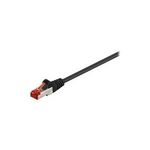 Wentronic Goobay CAT 6 Patchkabel, S/FTP (PiMF), Schwarz, 0.5 m - CCA Kupfergemisch (95468)
