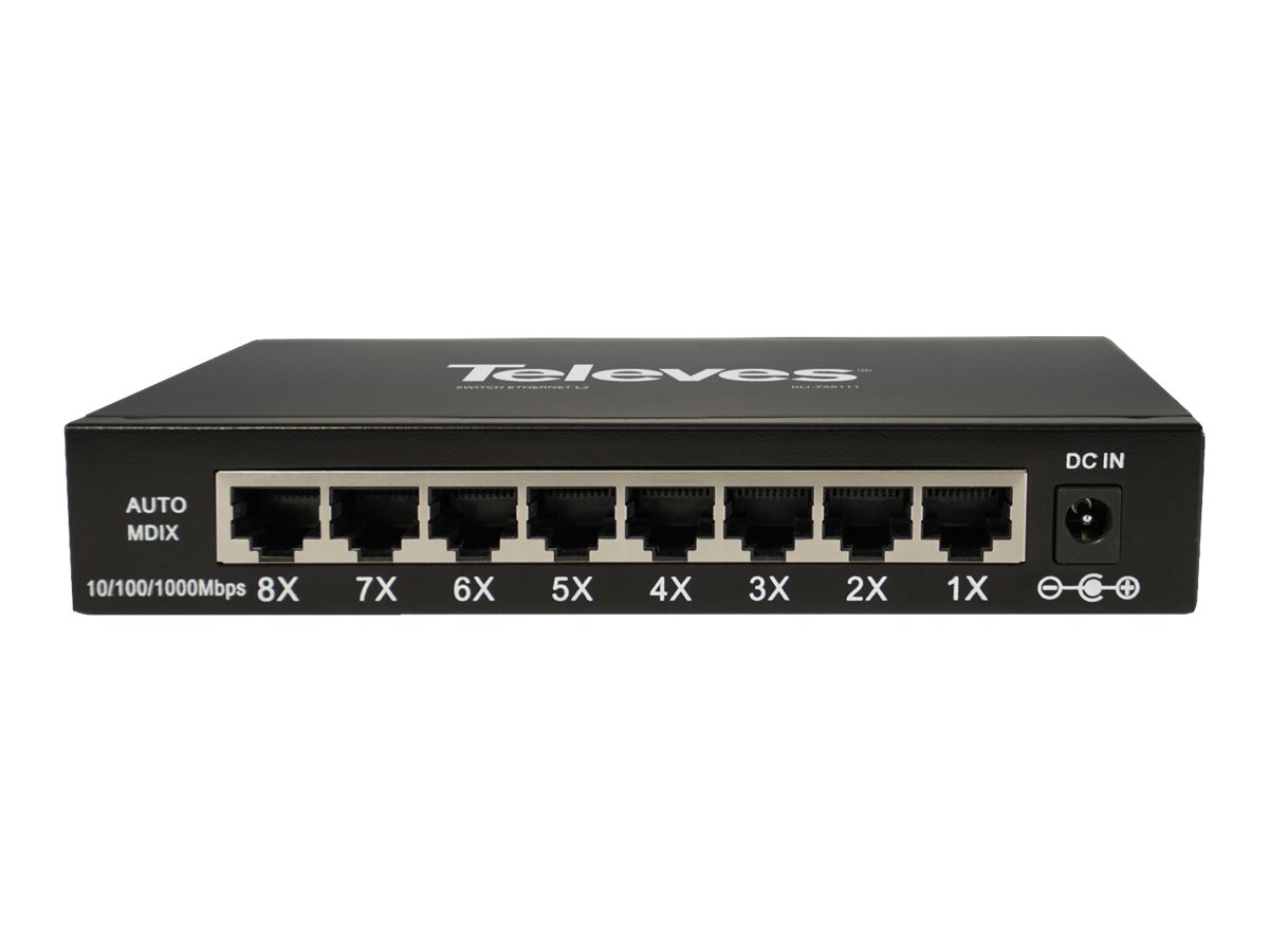 Televes SWUM-1000-8 8-Port Gigabit Ethernet Switch Schwarz