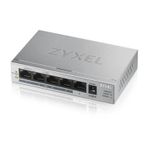 Zyxel GS1005HP - Switch - nicht verwaltet - 4 x 10/100/1000 (PoE+) + 1 x 10/100/1000 - Desktop, wandmontierbar - PoE (60 W)