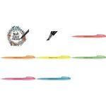 PentelArts Faserschreiber Brush Sign Pen SES15, neongrün Kalligrafiestift mit flexibler Pinselspitze, Strichstärke: - 1 Stück (SES15C-FKX)