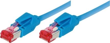 Patchkabel S/FTP, PiMF, Cat 6, blau, 5,0 m halogenfrei, mit Draka-Kabel und Hirosesteckern TM21 (bisherige Bezeichnung S/STP) (71805B)