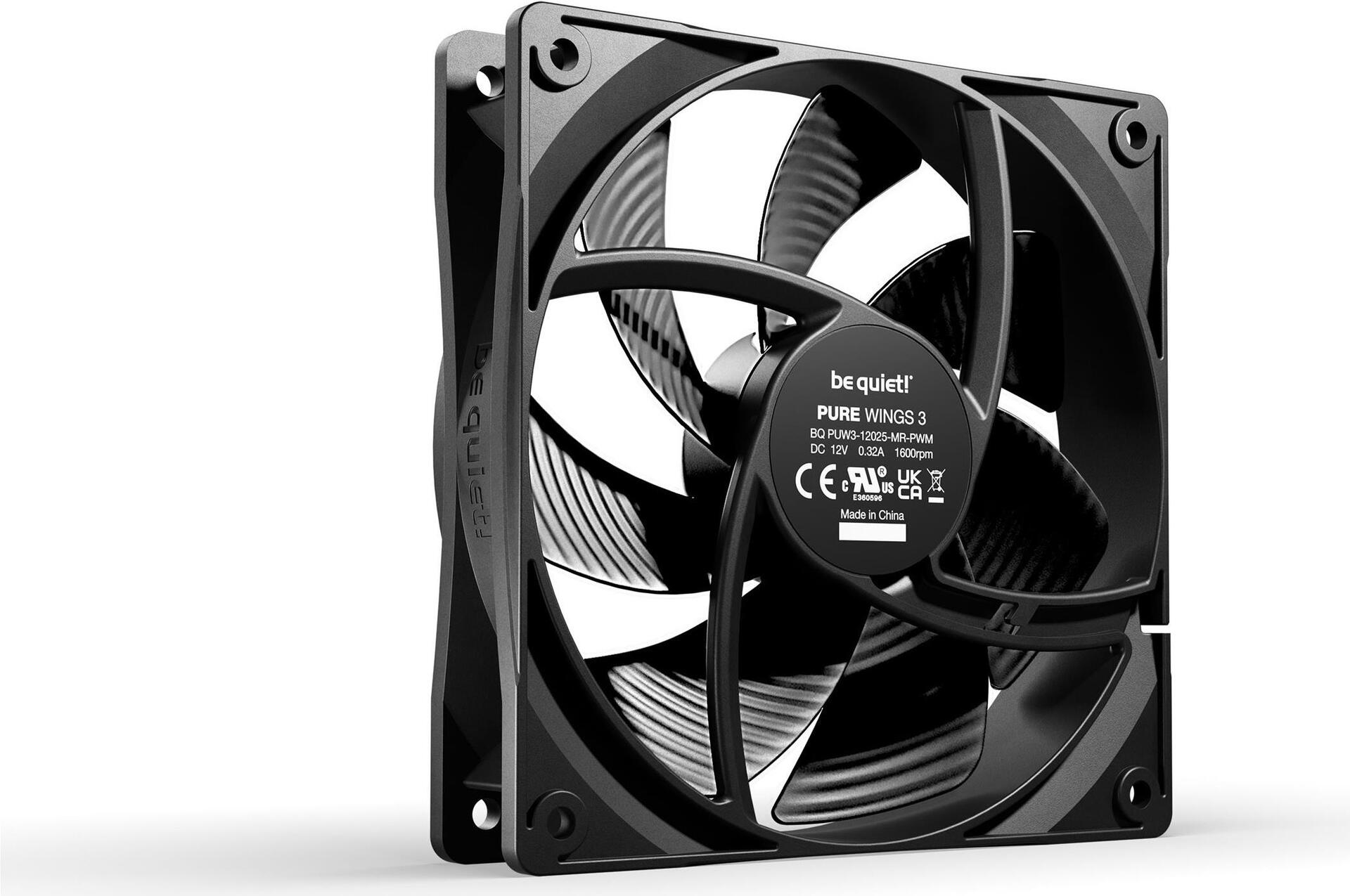 be quiet! Pure Wings 3 120 mm PWM Gehäuselüfter Schwarz