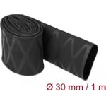 Delock Schrumpfschlauch X-Muster rutschfest 1 m x 30 mm schwarz (19596)