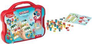 Maped Creativ Motivstempel-Set "ALPHABET", im Koffer mit selbstfärbenden Stempeln aus Kunststoff, Maße Stempel: - 1 Stück (907089)