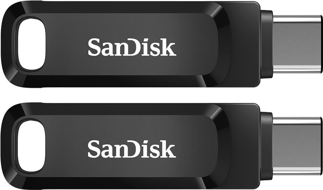 SanDisk Ultra Dual Drive 64GB 2er Pack - USB-Stick, Typ-C und Typ-A 3.0 (SDDDC3-064G-G46-X2)