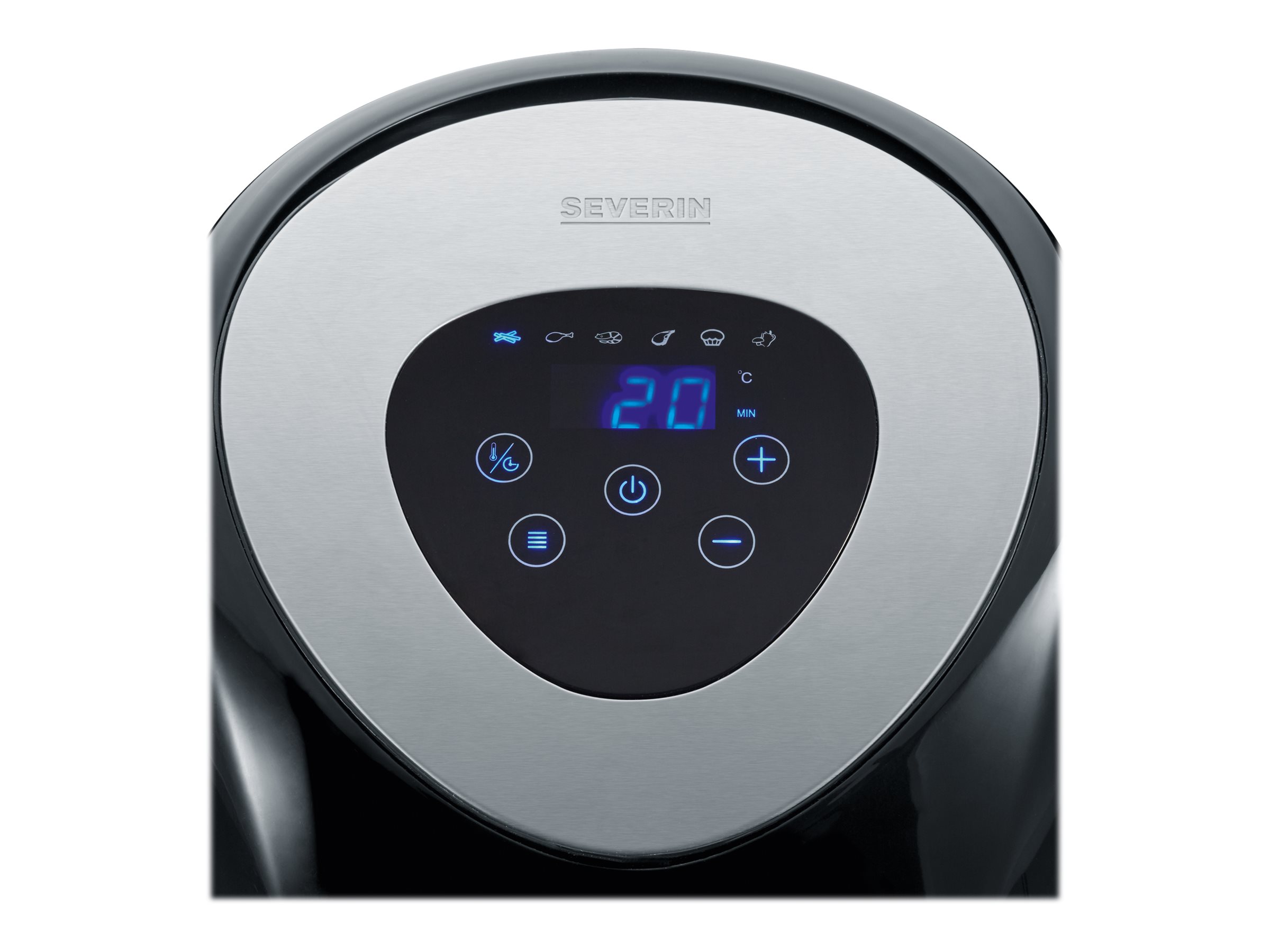 Severin FR 2430 Heißluft-Fritteuse 3,2 l 1500 W Edelstahl gebürstet/schwarz