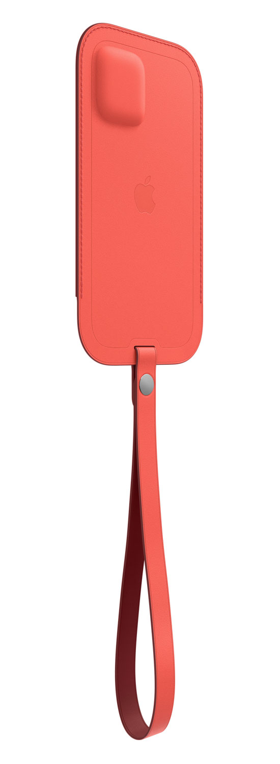 Apple Sleeve with MagSafe - Schutzhülle für Mobiltelefon - Leder - Pink Citrus - für iPhone 12, 12 Pro (MHYA3ZM/A)