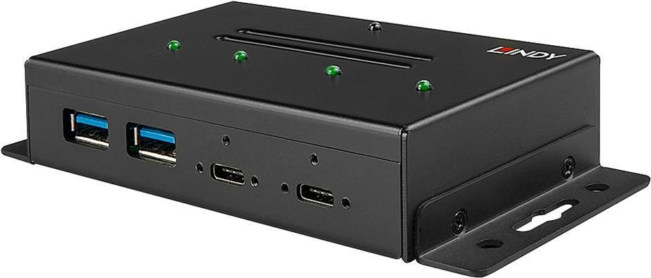 Lindy 4 Port USB 3.1 Gen 2 Type C Metal Hub (43094)